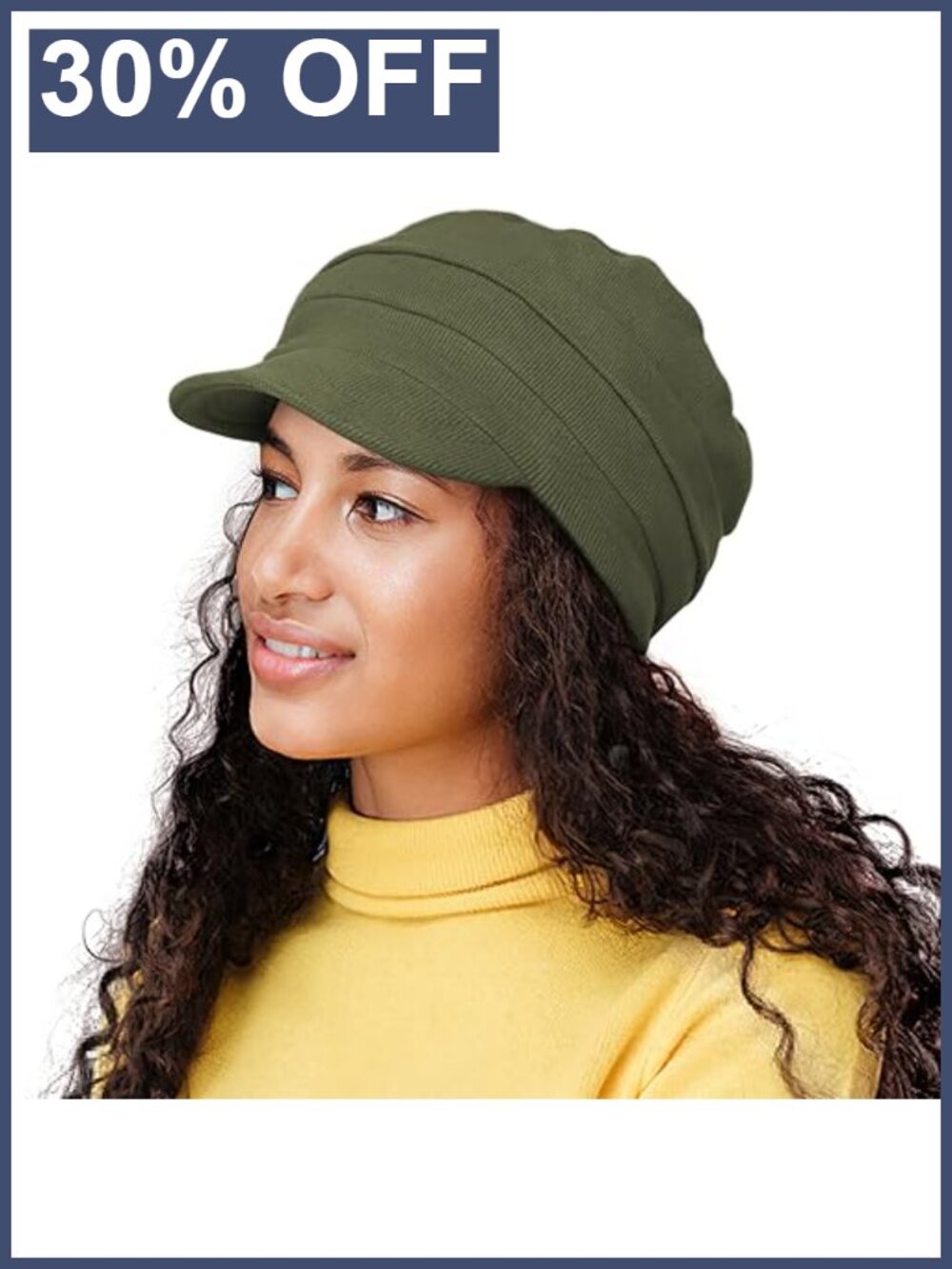Satin Lined Winter Beanie for Curly Frizzy Hair Oversize Slouchy Knit Hat